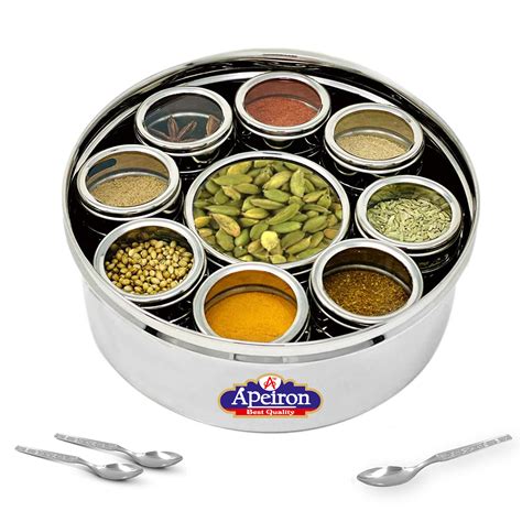 metal masala box|masala container for kitchen.